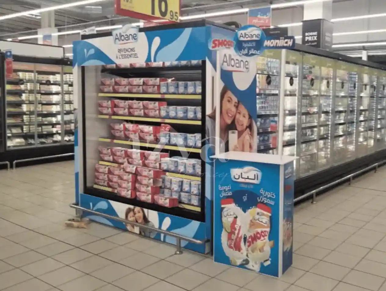 Habillage rayon supermarché